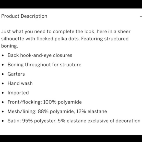 VS Black Polka Dot Sheer Mesh Lace Satin Garter Belt - Picture 8 of 8